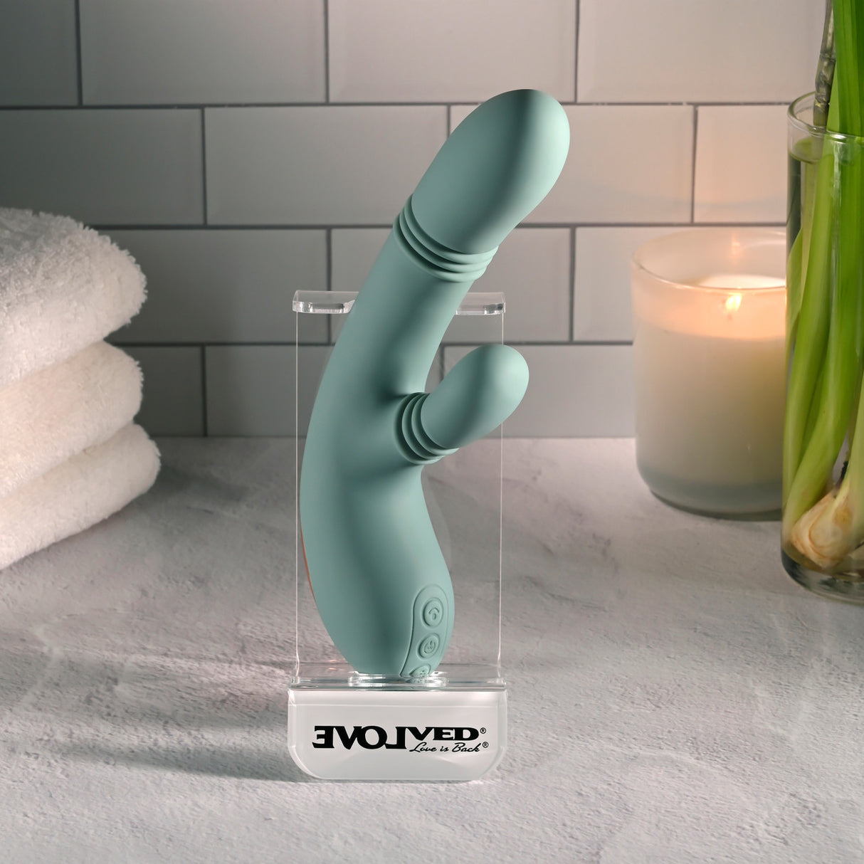 Evolved - Máy rung thỏ sạc điện Rub Me Tender (Xanh lá)