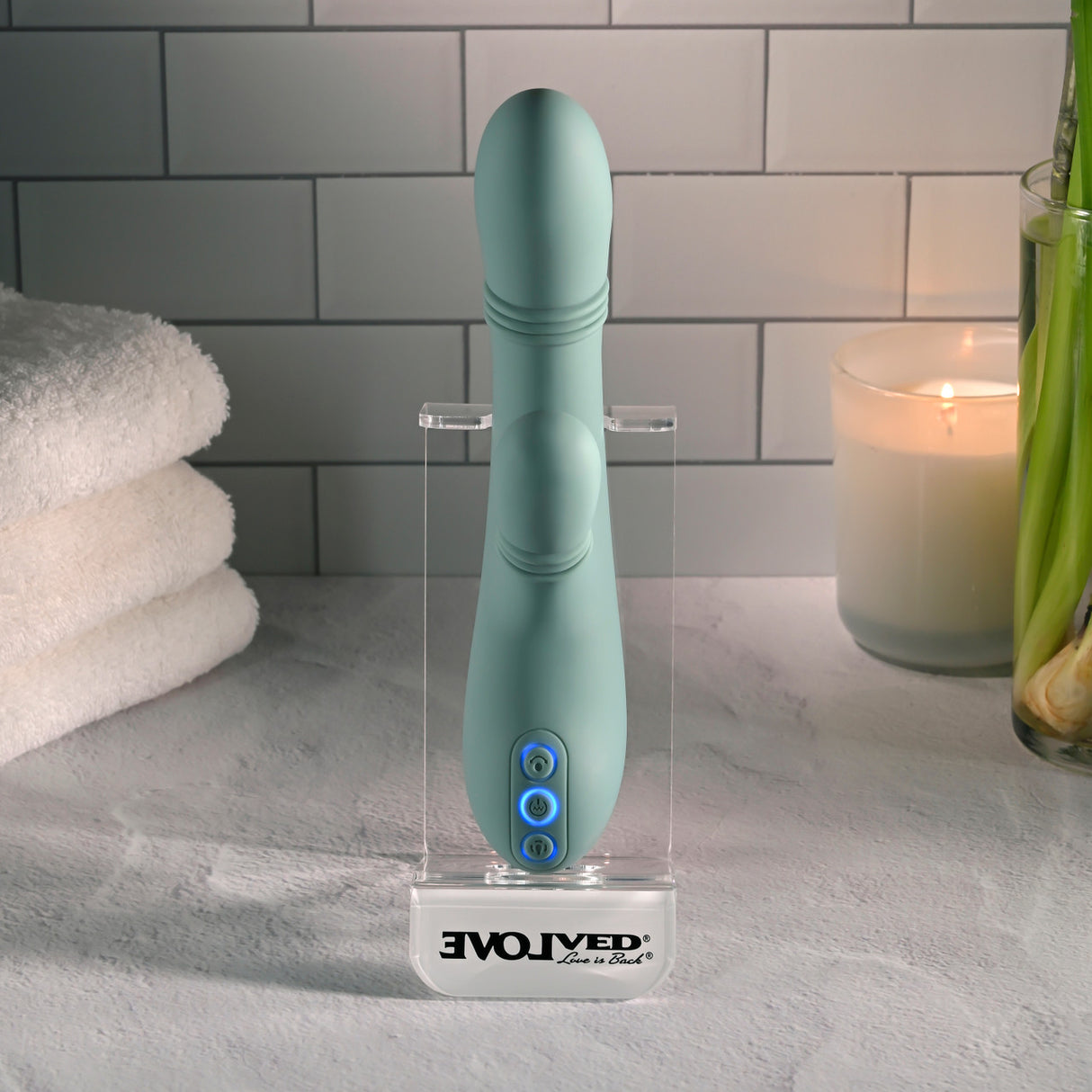 Evolved - Máy rung thỏ sạc điện Rub Me Tender (Xanh lá)