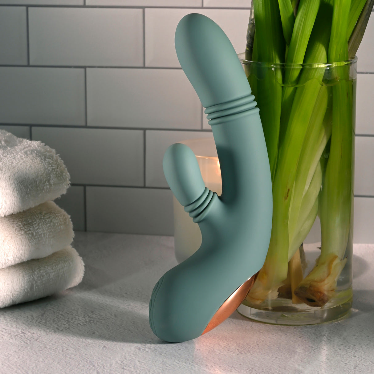 Evolved - Máy rung thỏ sạc điện Rub Me Tender (Xanh lá)