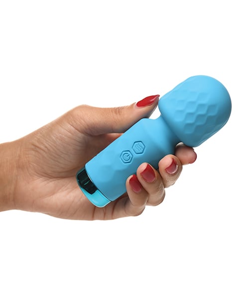 XR Brands - Bang! Mini Rechargeable Wand Massager (Blue) - Blue