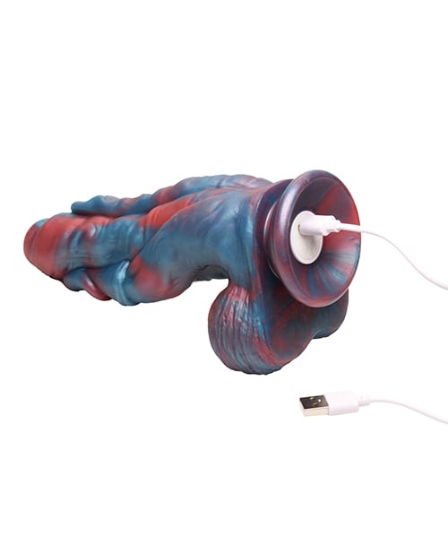 XR Brands - Creature Cocks Hydra Vibrating Silicone Dildo (Blue) - Blue