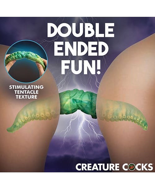 XR Brands - Creature Cocks Dual Kraken Silicone Double Dildo (Green) - Green