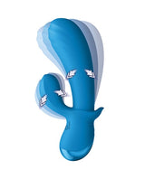 XR Brands - Bang! BG Thick Silicone Rabbit Vibrator (Blue) - Blue
