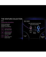 Dr. Tush's - Venture Glass, Metal & Vibrating Anal Plug Set (Multi Colour) - Multi Colour / Small