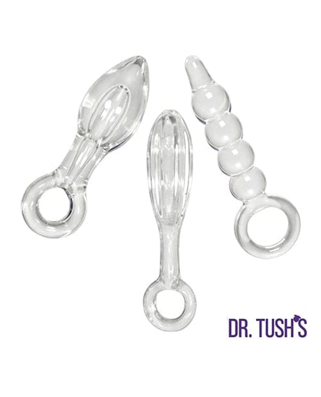 Dr. Tush's - Halo of Pleasure Glass Anal Plug Set - Beige