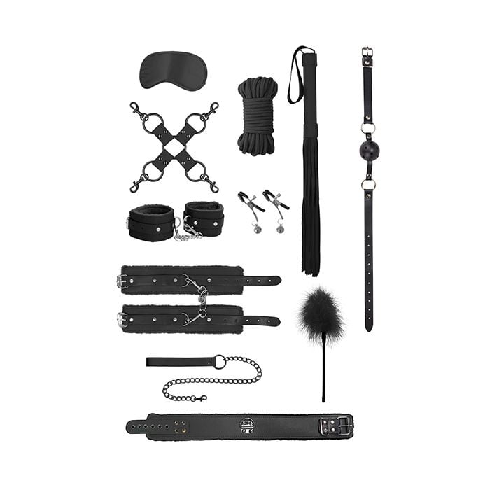 Shots - Ouch Intermediate Bondage Kit (Black) - Black