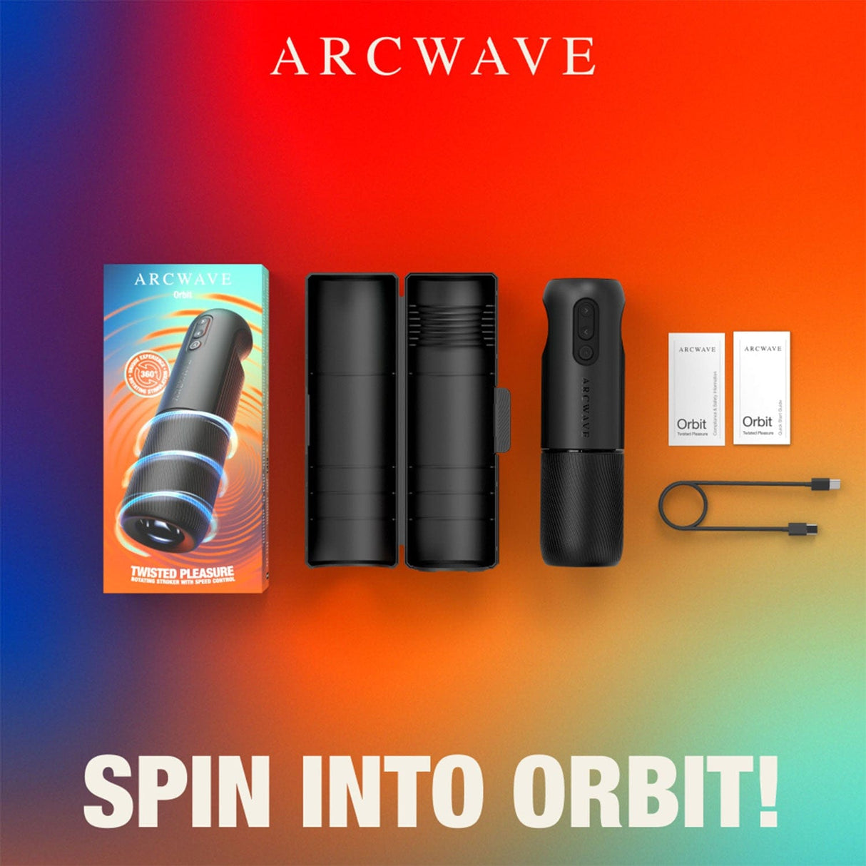 Arcwave - Orbit App-Controlled Rotating Stroker Masturbator (Black) AW1020 CherryAffairs