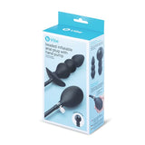 B-Vibe - Beaded Inflatable Anal Plug with HandPump (Black) BV1023 CherryAffairs