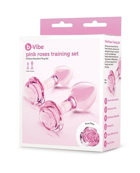B-Vibe - Pink Roses Silicone Anal Plug Training Set (Pink) BV1036 CherryAffairs
