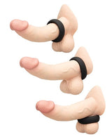 B-Vibe - Snug Silicone Cock Ring Collection (Black) CherryAffairs