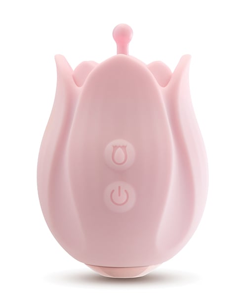 Blush Novelties - Play With Me Romantic Rose Rechargeable Silicone Clitoral Vibrator (Pink) – product view 2