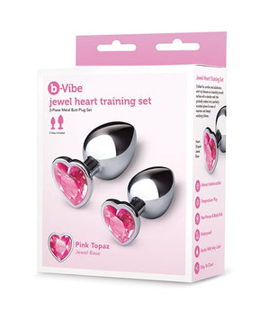 B-Vibe - Jewel Heart Metal Anal Plug Training Set (Silver) – product image