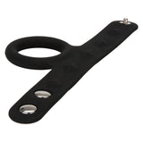CalExotics - Silicone Tri-Snap Scrotum Support Cock Ring (Black) – product view 5