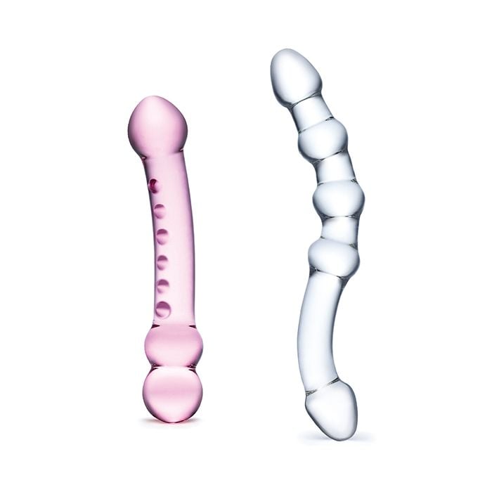 Glas - Double Pleasure Two Piece Glass Dildo Set (Clear) – product view 2