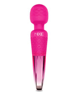 Global Novelties - Nixie Rechargeable Silicone Wand Vibrator (Pink) – product view 3