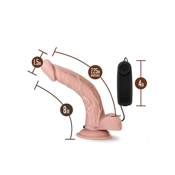 Blush Novelties - Dr Skin Dr Sean Curved Vibrating Suction Cup Dildo (Beige) BN1169 CherryAffairs