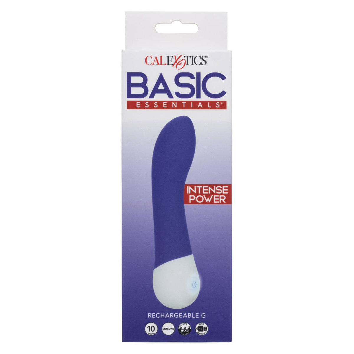 CalExotics - Basic Essentials Rechargeable Curved G Spot Vibrator (Purple) CE2183 CherryAffairs