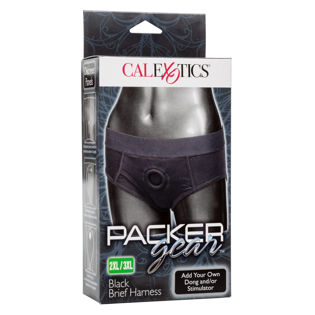 CalExotics - Packer Gear Brief Strap-On Harness 2XL/3XL (Black) CE2163 CherryAffairs