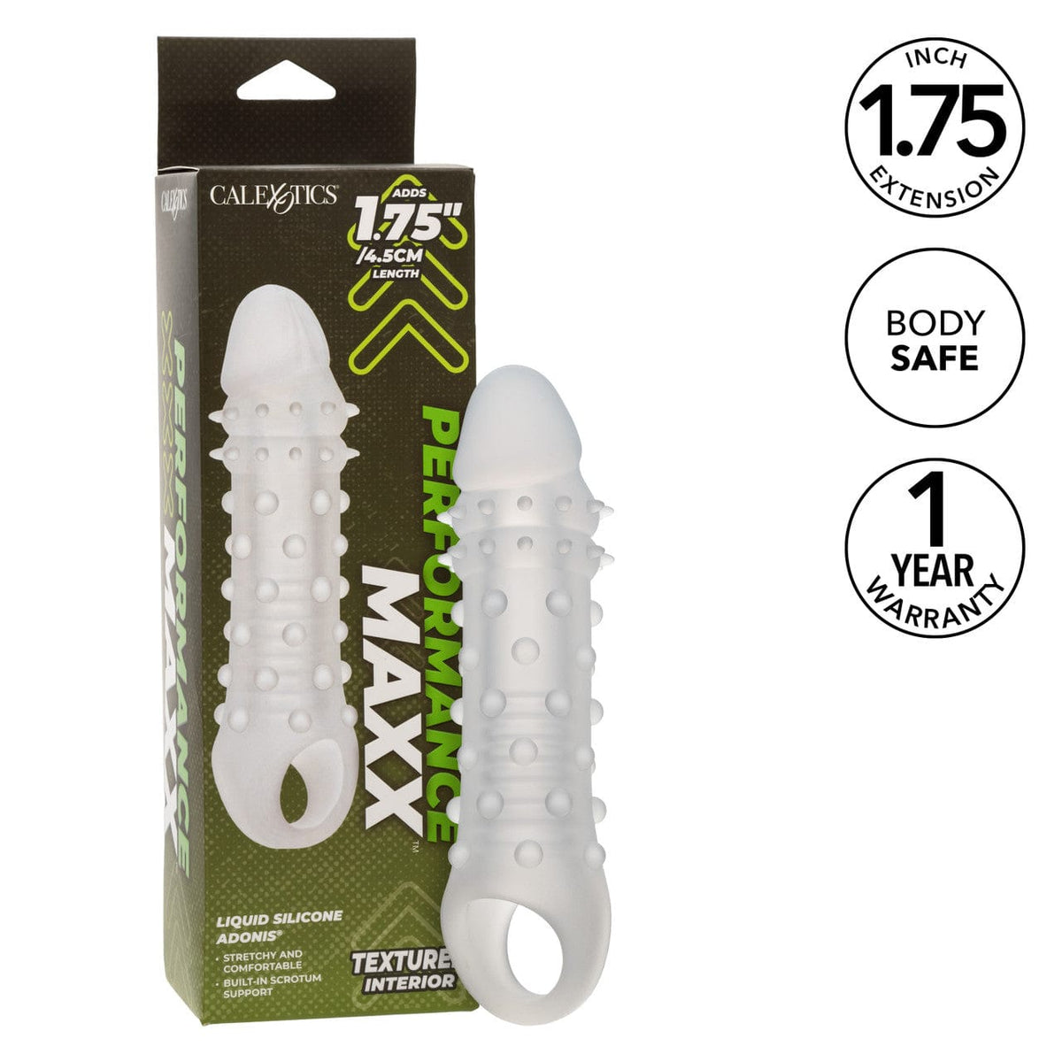 CalExotics - Performance Maxx Liquid Silicone Adonis Extension Sleeve (Clear) CE2191 CherryAffairs