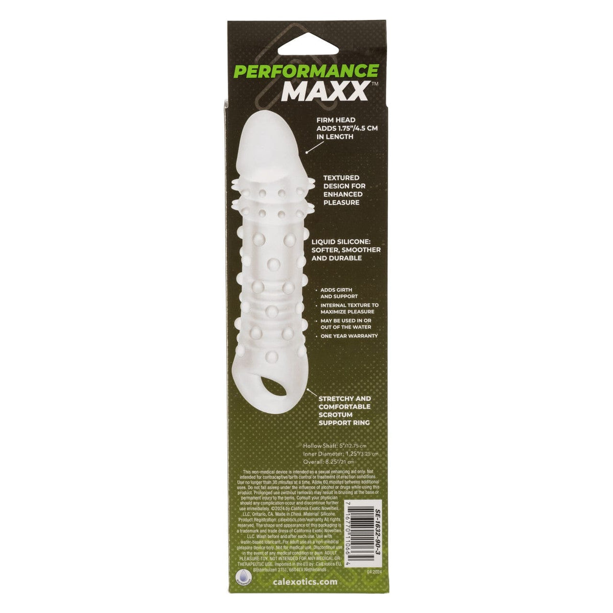 CalExotics - Performance Maxx Liquid Silicone Adonis Extension Sleeve (Clear) CE2191 CherryAffairs