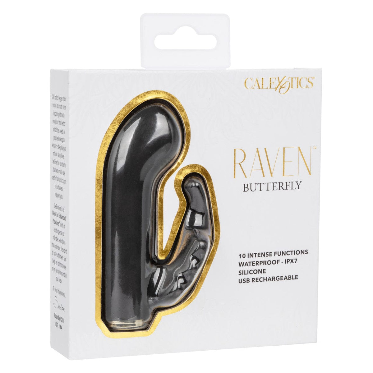 CalExotics - Raven Butterfly Rechargeable Mini Dual Vibrator (Black) CE2192 CherryAffairs