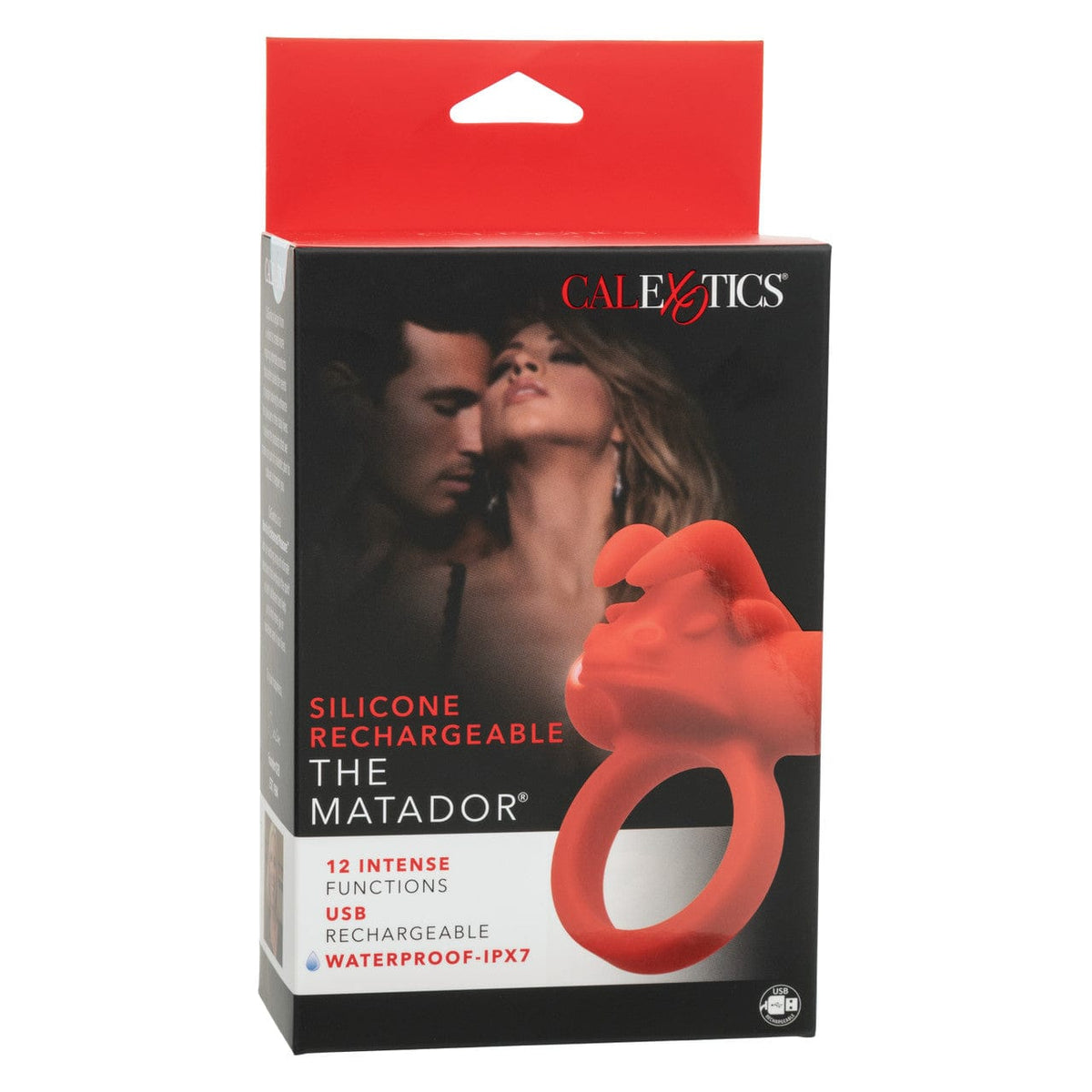 CalExotics - Rechargeable Matador Triple-Stimulation Cock Ring (Red) CE2199 CherryAffairs