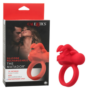 CalExotics - Rechargeable Matador Triple-Stimulation Cock Ring (Red) CE2199 CherryAffairs