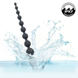 CalExotics - Rechargeable X-10 Extended Vibrating Anal Beads (Black) CE2193 CherryAffairs