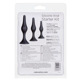 CalExotics - Silicone Graduated Anal Starter Kit with Suction Bases (Black) CE2197 CherryAffairs
