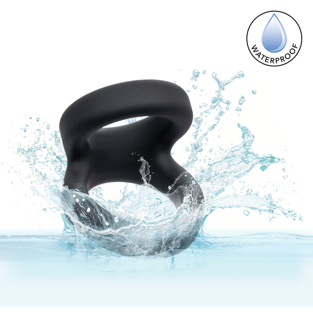 California Exotics - Alpha Liquid Silicone Snug Tugger Cock Ring (Black) CE2133 CherryAffairs