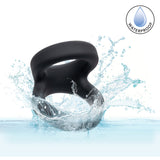 California Exotics - Alpha Liquid Silicone Snug Tugger Cock Ring (Black) CE2133 CherryAffairs