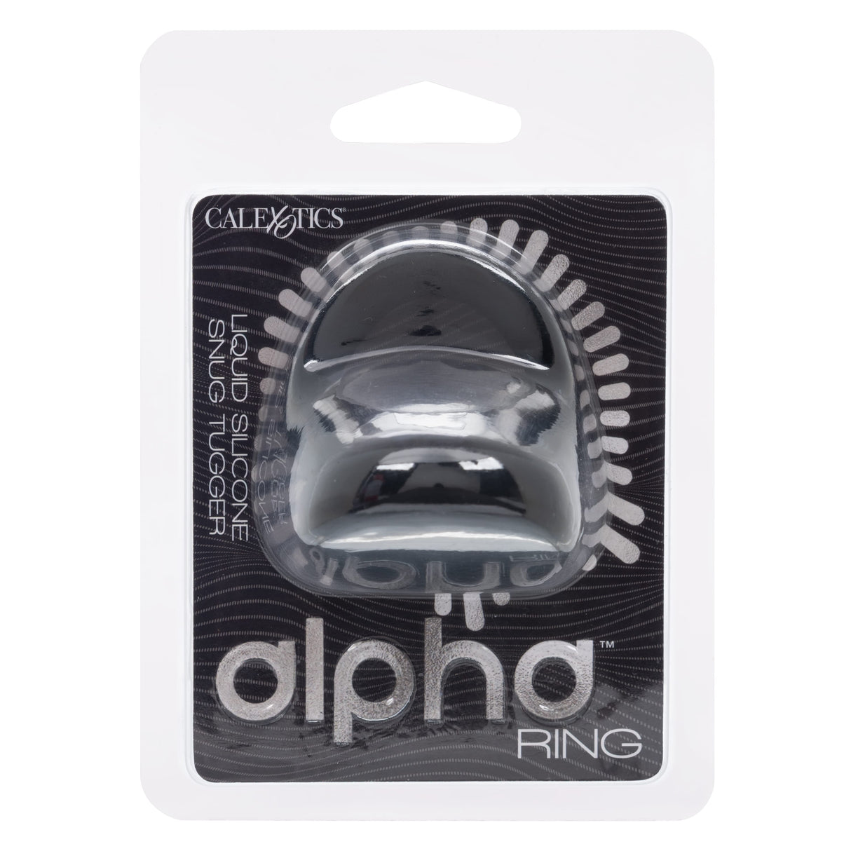 California Exotics - Alpha Liquid Silicone Snug Tugger Cock Ring (Black) CE2133 CherryAffairs