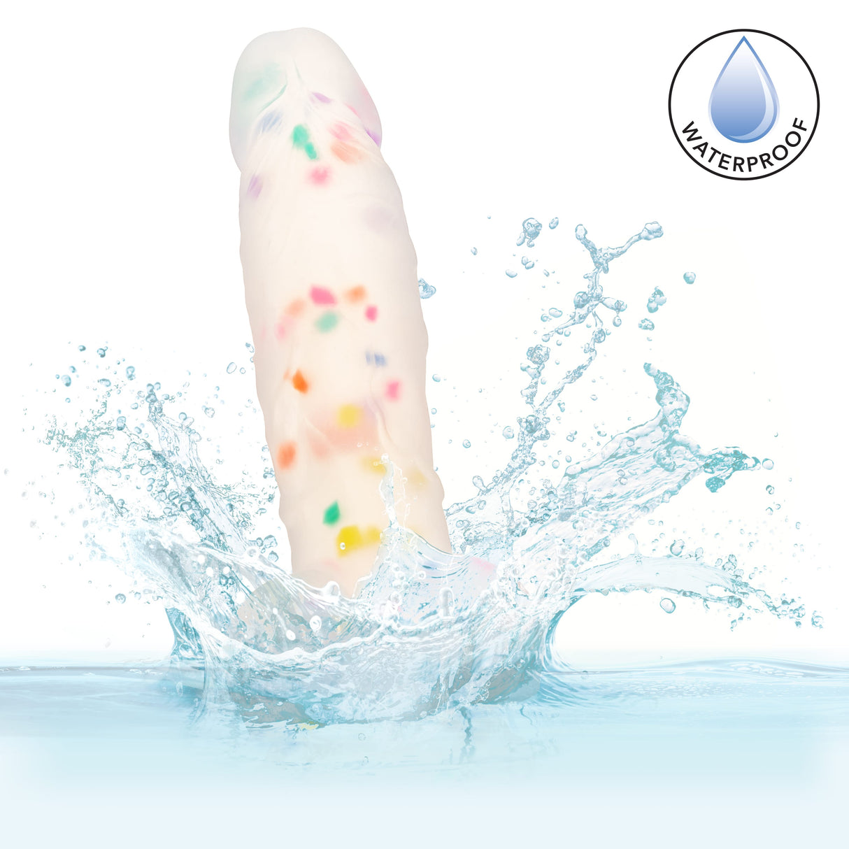 California Exotics - Party Boy Confetti Silicone Studs Dildo 6" (Multicolor) CE2121 CherryAffairs