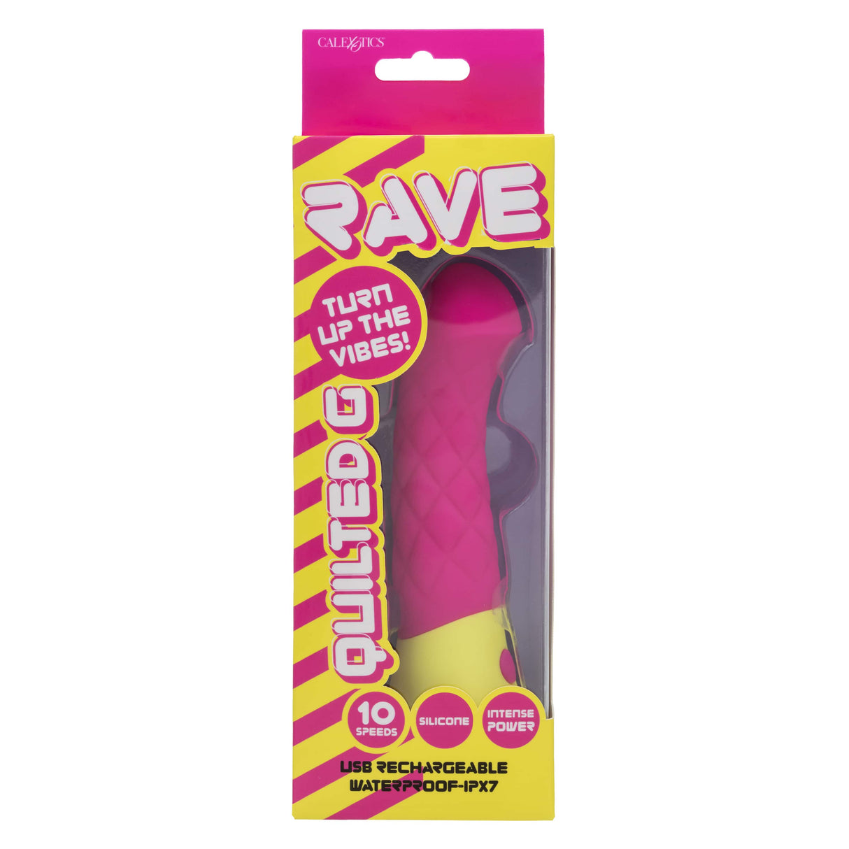 California Exotics - Rave Quilted G Spot Dildo (Pink) CE2116 CherryAffairs
