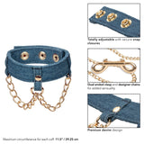 California Exotics - Ride 'em Premium Denim Collection Ankle Cuffs (Blue) CE2088 CherryAffairs