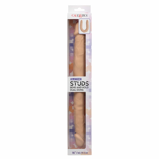 CalExotics - Dương vật đôi Silicone Studs có thể uốn cong và giữ nguyên hình dạng dài 16"