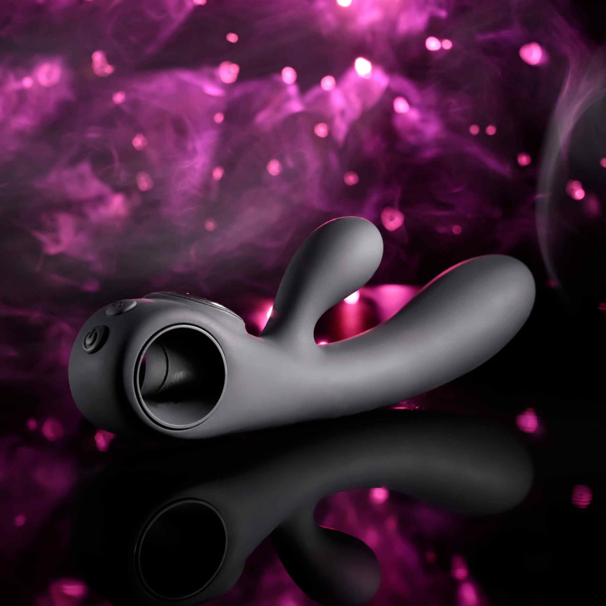 Evolved - Black Magic Rechargeable Dual-Stimulation Vibrator (Black) EV1218 CherryAffairs