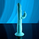 Evolved - Bunny Hop Suction-Base Thrusting Rabbit Vibrator (Blue) EV1215 CherryAffairs