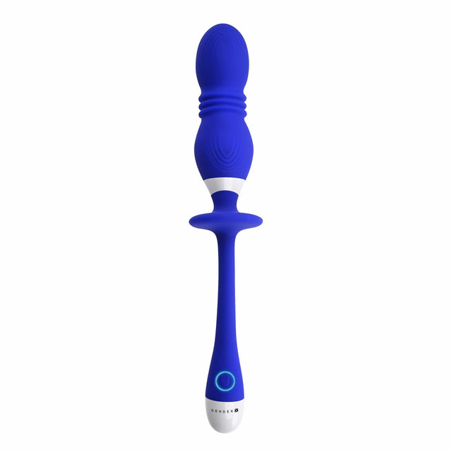 Evolved - Gender X Play Ball Thrusting Egg Vibrator (Blue) EV1092 CherryAffairs