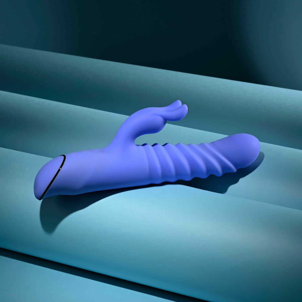 Evolved - Knock Knock Rechargeable Rabbit Vibrator (Blue) EV1219 CherryAffairs