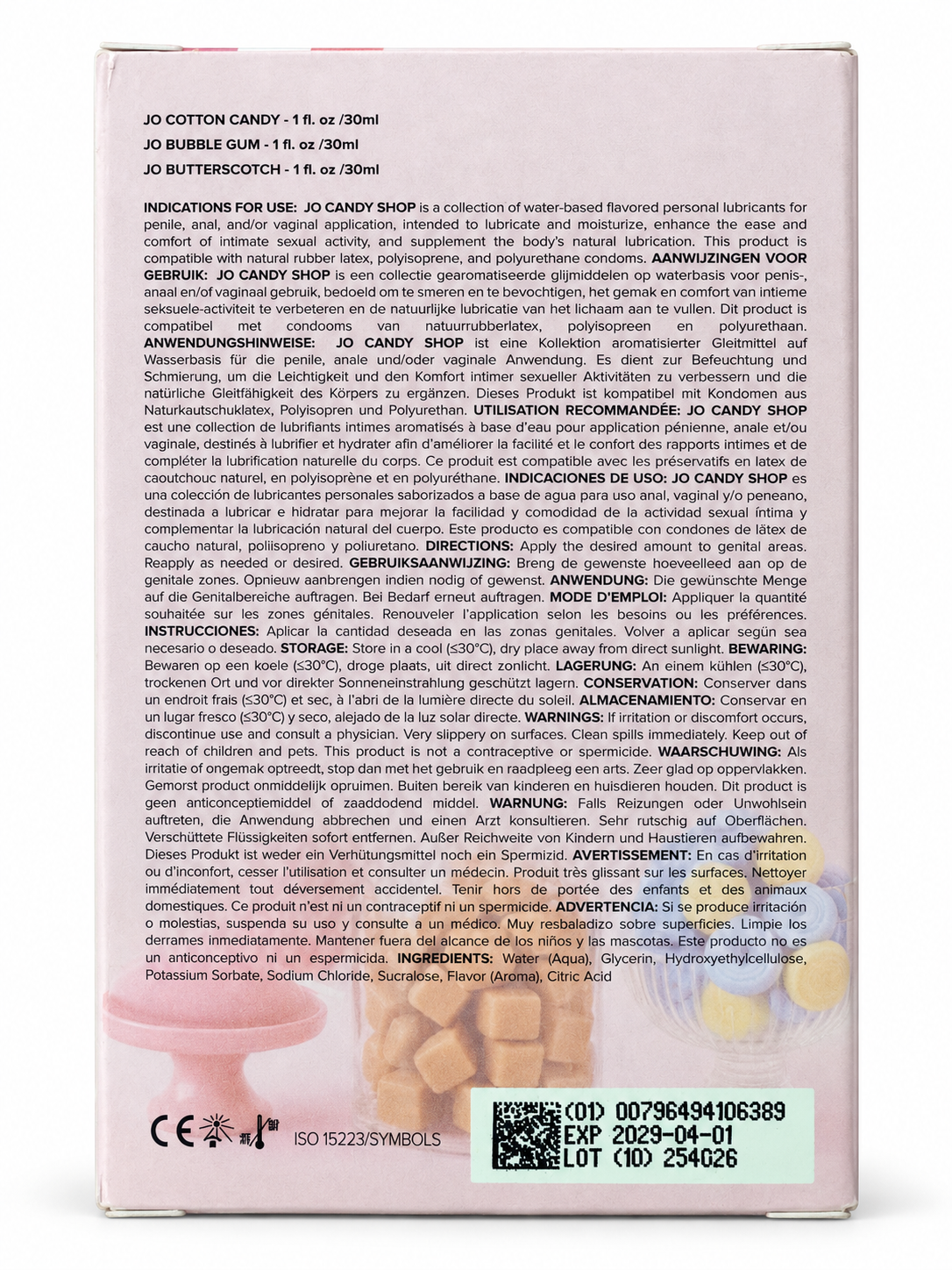 Chất bôi trơn gốc nước có hương vị System JO - Tri-Me Candy Shoppe, bộ 3 chai 3 × 30 ml