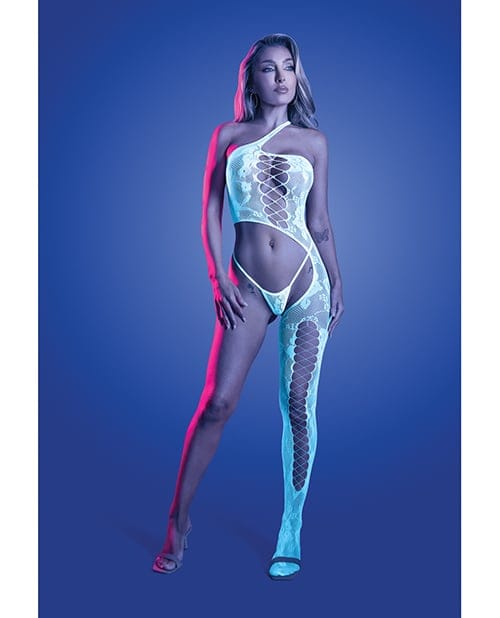 Fantasy Lingerie - Bodystocking hoa và quần lót Lights Get Low (Trắng)