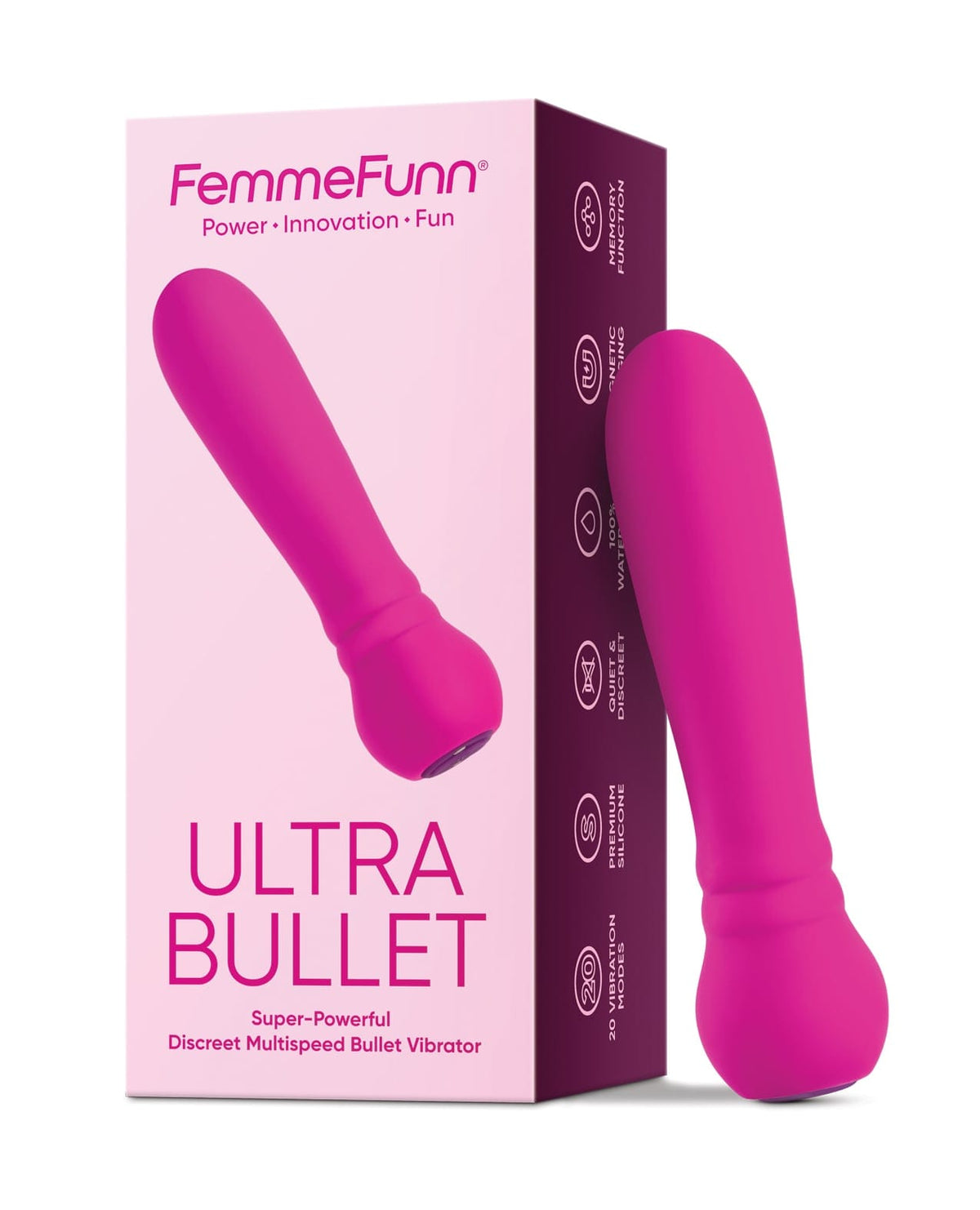 Femme Funn - Ultra Rechargeable Bullet Vibrator (Pink) FEF1007 CherryAffairs
