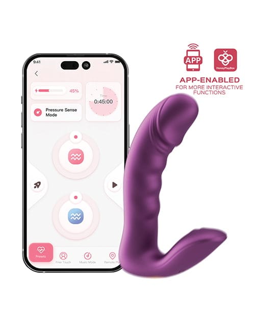 Honey Play Box - RORA 2 App-Controlled Rotating Rabbit Vibrator (Purple) OT1319 CherryAffairs