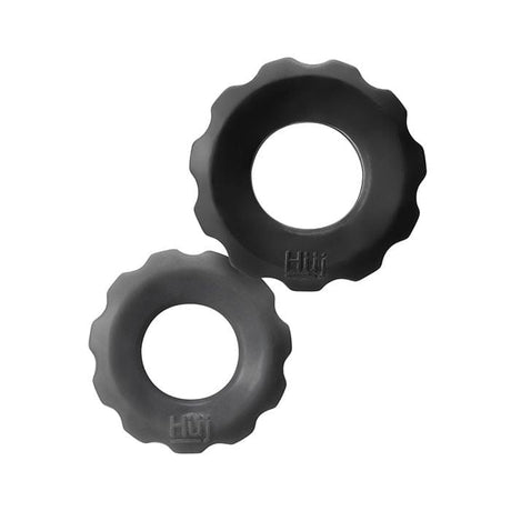 Hunky Junk - Cog Textured Cock Ring Set in Two Sizes OX1051 CherryAffairs