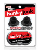 Hunky Junk - Nano Nips Silicone Nipple Suction Set (Black) OX1068 CherryAffairs