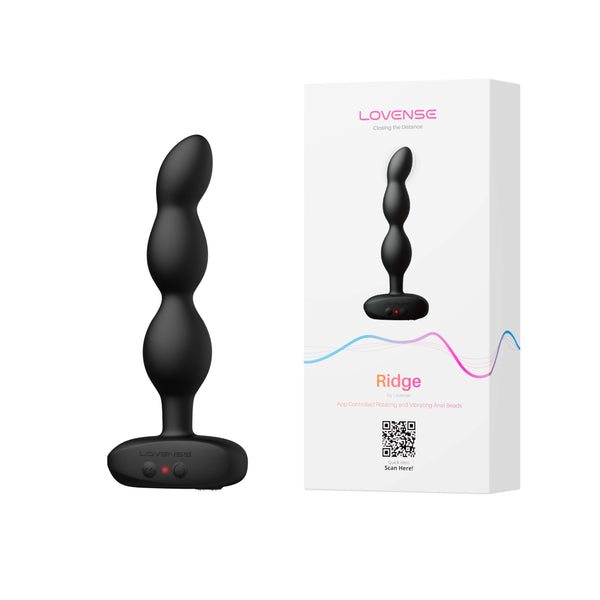 Lovense - Hạt hậu môn rung xoay điều khiển qua ứng dụng Ridge (Đen)
