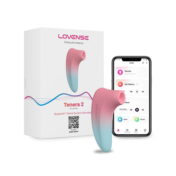 Lovense - Tenera 2 Máy kích thích âm vật bằng không khí điều khiển qua ứng dụng (Hồng/Xanh dương)