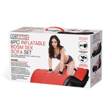 Lux Fetish - 6 pc Inflatable BDSM Sex Sofa Furniture Set (Black) LXF1018 CherryAffairs