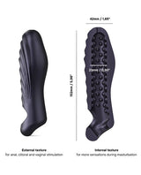 Manwan - RYZER Textured Penis Sleeve (Black) MW1002 CherryAffairs
